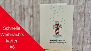 🎄Weihnachten basteln mit Papier Weihnachtskarten schnell und einfach 6 DIY Anleitung [upl. by Medor]