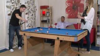 wwwMadFuncouk  6ft Folding Leg Pool Table BCE FP6 [upl. by Seda710]