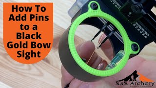 How to add or remove pins on a Black Gold Bow Sight [upl. by Maag]