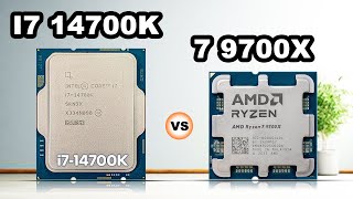 Intel Core i7 14700K vs AMD Ryzen 7 9700X Which is Best [upl. by Sairtemed603]