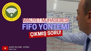 Auzef Maaliyet Muhasebesi FIFO Yöntemi [upl. by Golliner966]