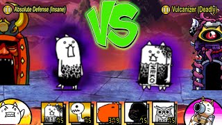 battle cats Vulcanizer Manic VS Absolute Defensecrazed [upl. by Tia]