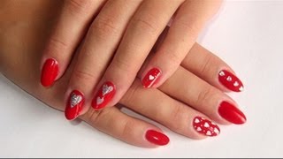 Valentines quotHeartsquot Nail Art HowTo [upl. by Ylyl2]