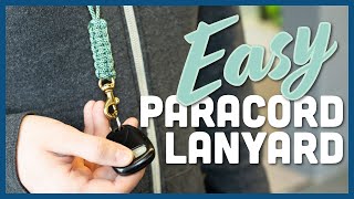 Easy Paracord Lanyard—Beginner Tutorial [upl. by Billy]