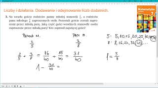 zad 3 str 25 LICZBY I DZIAŁANIA Matematyka z plusem 7 [upl. by Akeimat]