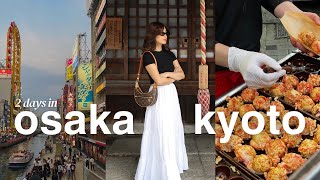 JAPAN VLOG 🍥 osaka  kyoto cafes street food in dotonbori where to stay  eat [upl. by Eenram]