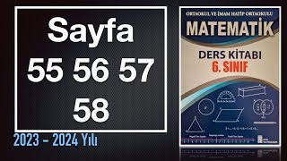 6 Sınıf Matematik Ders Kitabı Cevapları  ATA YAYINCILIK Sayfa 55 56 57 58 [upl. by Hanahs]