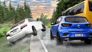 Realistic Rollover Crashes 03  BeamNGdrive [upl. by Bennie]