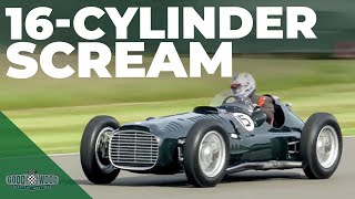 Incredible BRM with a V16 ENGINE sounds amazing at Goodwood  Revival 2023 [upl. by Atazroglam]