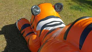 7 foot Inflatable Pouncing Tiger Deflation [upl. by Eenattirb]