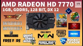 AMD RADEON HD 7770  1GB GDDR5 128BIT DX12   GAMEPLAY2023 BENCHMARK [upl. by Annaeoj]