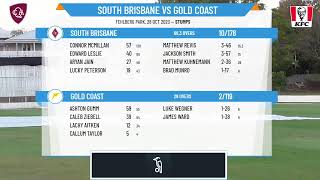 Queensland Premier Cricket  Bulls Masters Two Day  Round 8  South Brisbane v Gold Coast  Day 1 [upl. by Takeo]