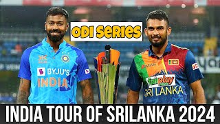 India vs srilanka ODI Series 2024 Schedule  Date Time and Venue [upl. by Mendez]