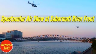 DefExpo 2022 😱 Spectacular Air Show at Sabarmati River Front Ahmedabad 🚁🛩️ [upl. by Orion]