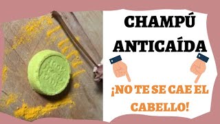 Como hacer CHAMPÚ SÓLIDO ANTICAÍDA de CÚRCUMA SIN SULFATOS ni TÓXICOS ¡NO SE TE CAE EL CABELLO 😱 [upl. by Pantia]