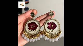 Customized Resin Jhumkas resinart earrings foryou customized jhumka gift foryou resinlove [upl. by Milford718]