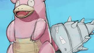 How I Drew a Pokemon Slowbro for the First Time in 2024 [upl. by Delorenzo6]