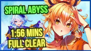 C0 Yoimiya amp Furina Clear Abyss in UNDER 2 Minutes [upl. by Hooker]