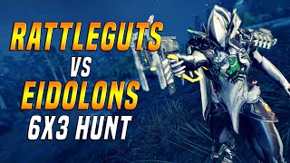 WARFRAME Rattleguts Kitgun vs Eidolons  6x3 Hunt  Strongest Kitgun  META BREAKING [upl. by Loram]