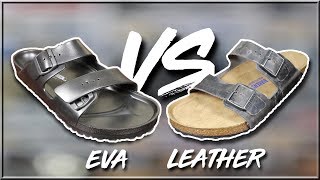 Birkenstock Arizona EVA vs Arizona Soft Footbed  Sizing Quality Comfort [upl. by Ban147]