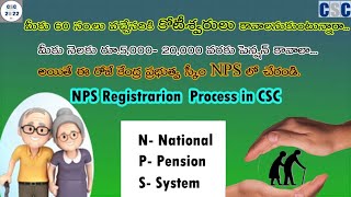 HOW TO APPLY NPS IN TELUGU 2022  NPS SCHEME APPLYING IN TELUGU LATEST csctelugubadi3914 [upl. by Oinegue525]