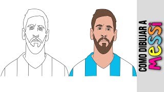 Lionel Messi ⚽️ Como Dibujar A Lionel Messi ⚽️ Dibujos Animados ⚽️ Dibujos Faciles ⚽️ Caricaturas [upl. by Lotti]