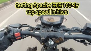 apache RTR 160 4V top speed testing in highway [upl. by Weitman]