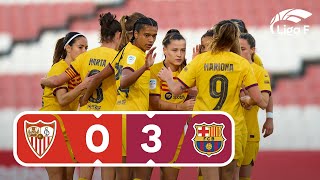 Resumen del Sevilla FC vs FC Barcelona  Jornada 17  Liga F [upl. by Arivle624]