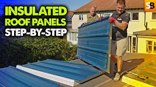 How To Fit Insulated Roof Panels  Easy DIY Guide [upl. by Ailatan]