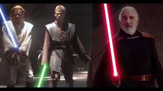 Anakin amp Kenobi vs Dooku 4K HDR  Star Wars Attack of the Clones [upl. by Emmons]