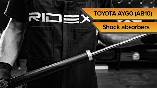 How to change rear shock absorbers on TOYOTA AYGO AB10  TUTORIAL RIDEX [upl. by Yaffit]