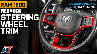 20192023 RAM 1500 RedRock Steering Wheel Trim Review amp Install [upl. by Yahsed537]