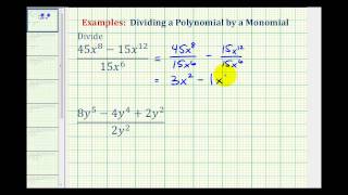 Ex Divide a Polynomial by a Monomial [upl. by Anev]