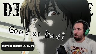 IS LIGHT GOOD OR BAD Death Note Episodes 4 and 5 REACTION [upl. by Adolpho]