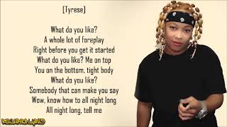 Da Brat  Whatchu Like ft Tyrese Lyrics [upl. by Gen]