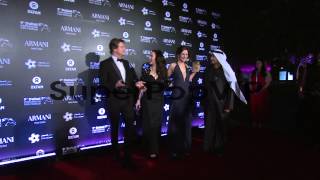 Colin Firth and Livia Firth at the Dubai International Fi [upl. by Aliuqet]