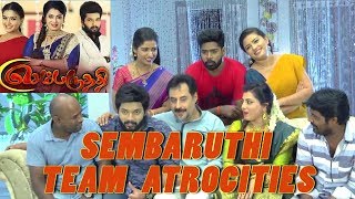 Naanga Vaayaadi Kudumbam  Sembaruthi Serial Family  Behind The Scenes  Just For Laughs [upl. by Varian]