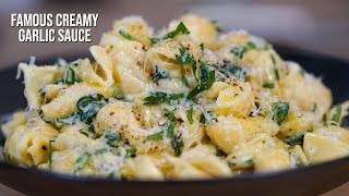 15 minute creamy garlic pasta sauce [upl. by Strang]