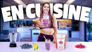 RECETTE Smoothie banane et fruits rouges 🥤🍌🫐  EN CUISINE AVEC alexandraspl  Épisode 2 [upl. by Gerald495]