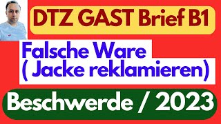 Wichtige und neue Briefe für das Niveau B1  DTZ GAST B1 Brief schreiben  Reklamation  14082023 [upl. by Anniala]