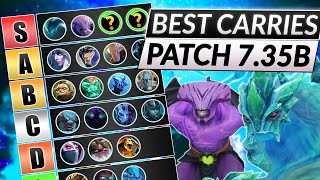 NEW CARRY TIER LIST Patch 735B  Best Position 1 Heroes RANKED  Dota 2 Guide [upl. by Webber]