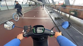 ELEKTRIC SCOOTER in Amsterdam 50 kmh [upl. by Mharba]