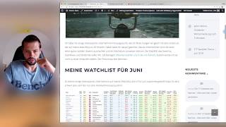 Aktien Watchlist  Juli 2018 [upl. by Jamin697]