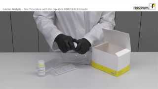 Gluten Analysis Test Procedure with the Dip Stick RIDA QUICK Gliadin  Video 4 [upl. by Amye]