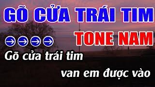 Gõ Cửa Trái Tim Karaoke Tone Nam Karaoke Lâm Beat  Beat Mới [upl. by Elmira]