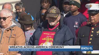 Wreaths Across America ceremony at Houston National Cemetery on Dec 16 2023 [upl. by Amathiste]