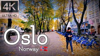 👣Walk with Me in Norway  Vikaterrassen to Stortingsgata in Oslo  4K experience  Autumn 2023👣 [upl. by Akinimod]