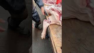 Amazing knife cutting the pork meat cactusfoodies shorts porkmeat porkrecipes pork porkdishes [upl. by Ogden]