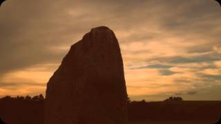 Sunset Summer Solstice Longest Day Pictish Standing Stone Bonhard Perth Perthshire Scotland [upl. by Atsirhc]