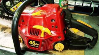 HOW TO ADJUST the Carburetor on the Homelite Timberman 45 Chainsaw [upl. by Eendys828]